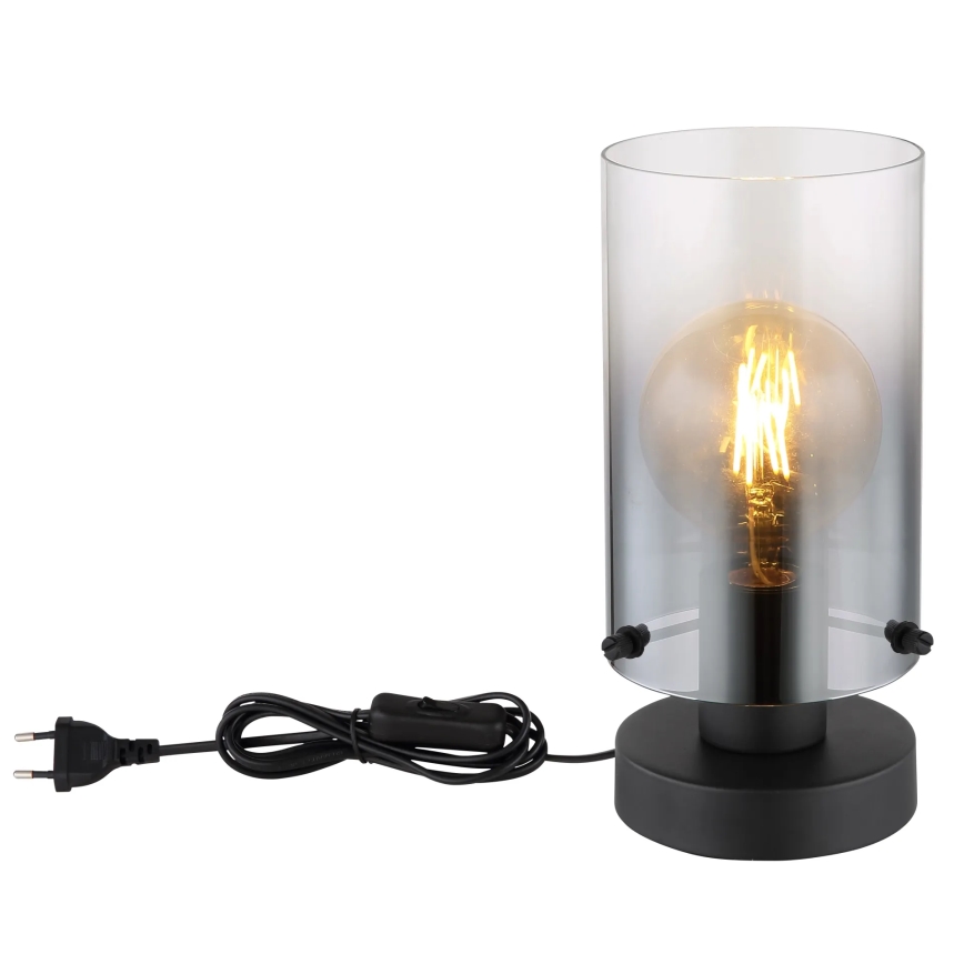 Globo - Lampe de table 1xE27/40W/230V d. 12,5 cm noir