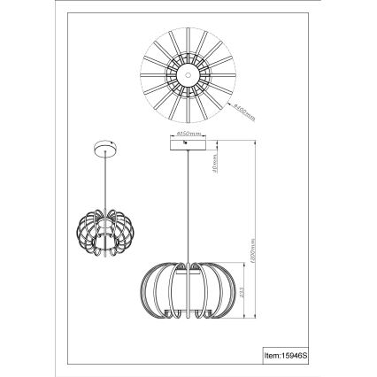 Globo - LED dimbare pendellamp aan kabel LED/40W/230V 3000K