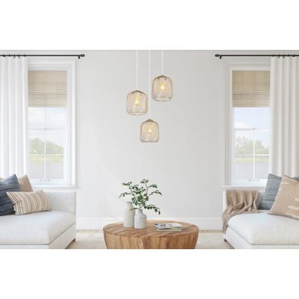 Globo - Suspension sur câble 3xE27/40W/230V