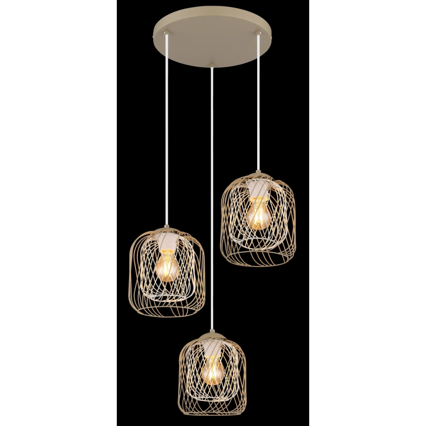 Globo - Suspension sur câble 3xE27/40W/230V