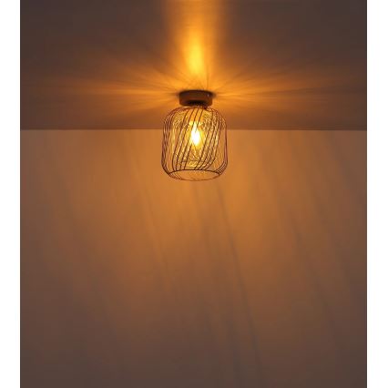 Globo - Plafondlamp 1xE27/40W/230V, Ø 18 cm, beige/wit