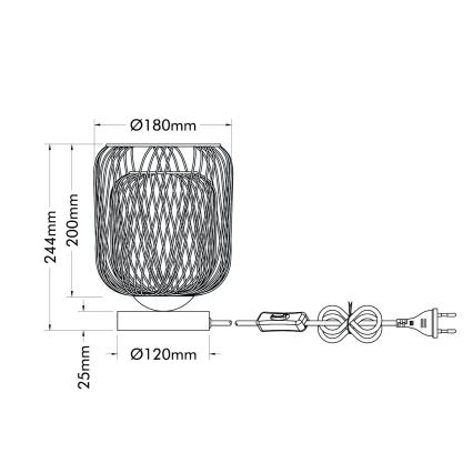 Globo - Lampe de table 1xE27/40W/230V