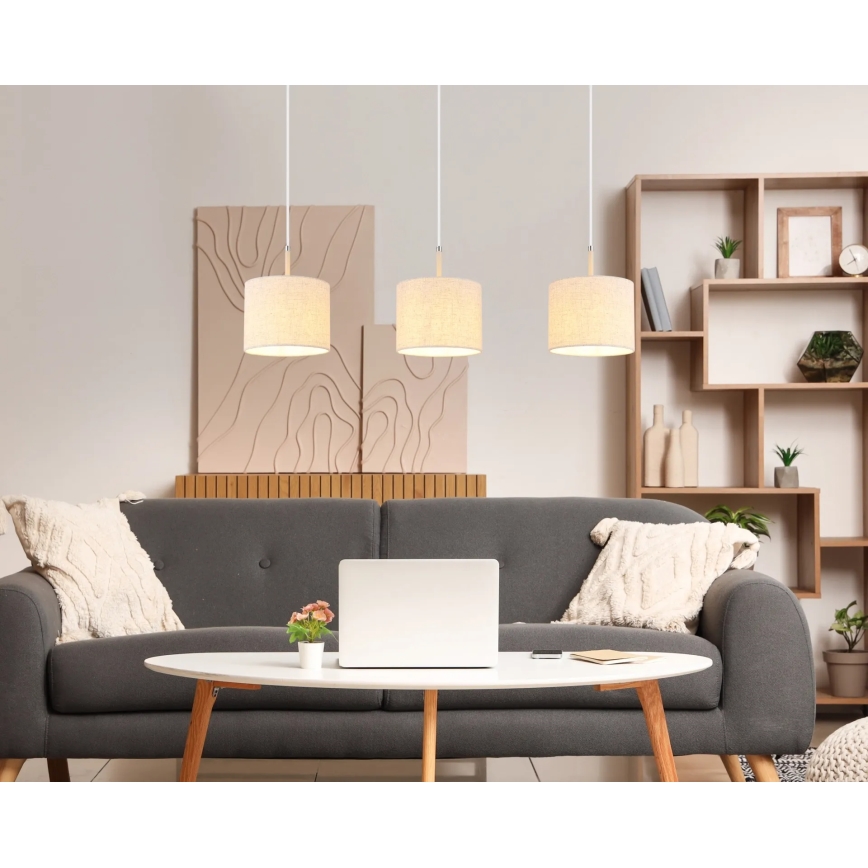 Globo - Kroonluchter met kabel 3xE27/40W/230V