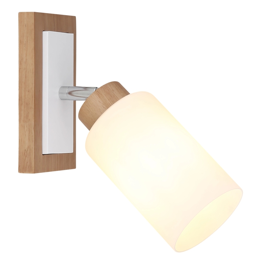 Globo - Applique murale spot 1xE27/60W/230V chêne/blanc