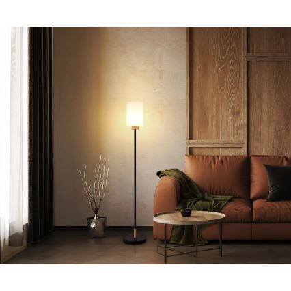 Globo - Vloerlamp 1xE27/60W/230V zwart/wit