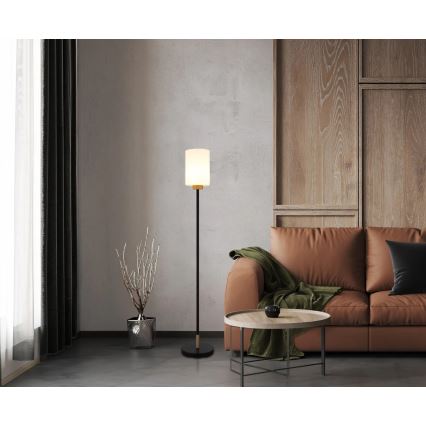 Globo - Vloerlamp 1xE27/60W/230V zwart/wit