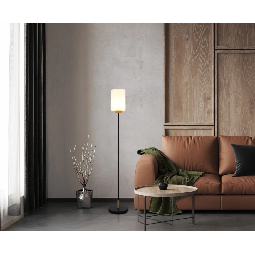 Globo - Vloerlamp 1xE27/60W/230V zwart/wit
