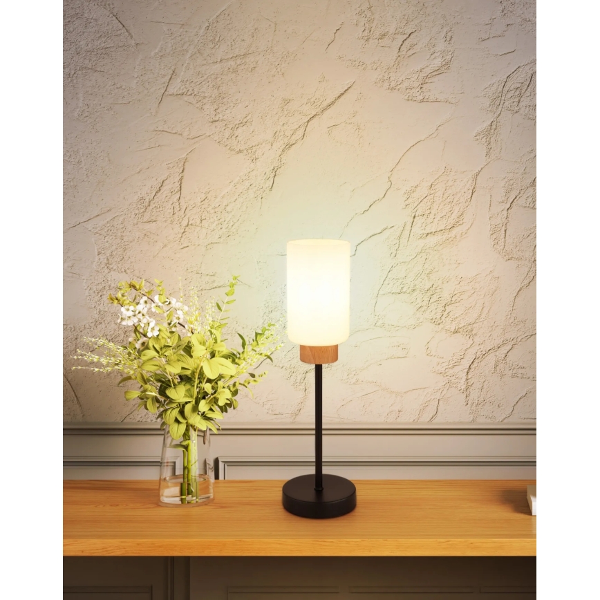 Globo - Lampe de table 1xE27/60W/230V noire/blanche