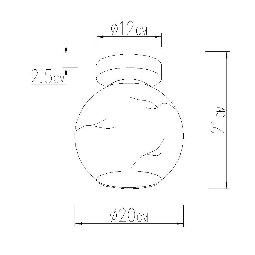 Globo - Plafondlamp 1xE27/60W/230V Ø 20 cm