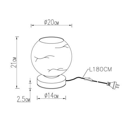 Globo - Tafellamp 1xE27/60W/230V