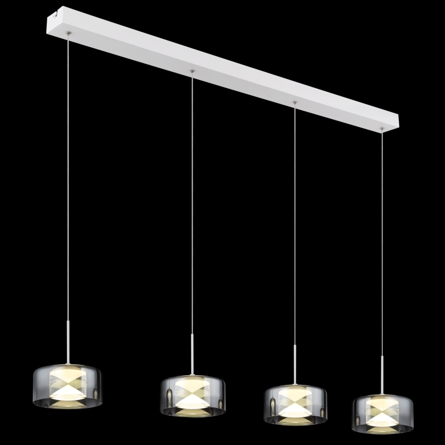 Globo - Suspension LED sur câble LED/24W/230V blanc/fumé