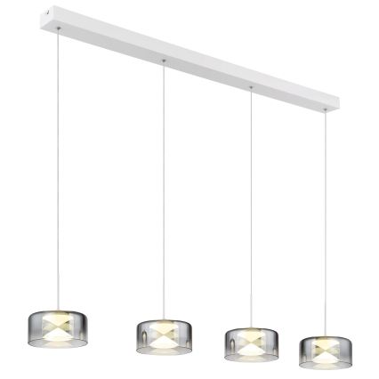Globo - Suspension LED sur câble LED/24W/230V blanc/fumé