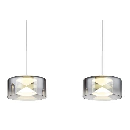 Globo - Suspension LED sur câble LED/24W/230V blanc/fumé