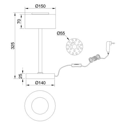 Globo - LED tafellamp LED/6W/230V