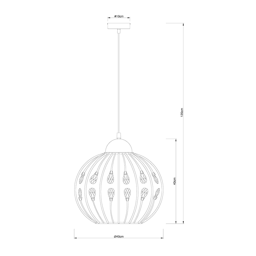 Globo - Hanglamp met kabel 1xE27/60W/230V Ø 40 cm