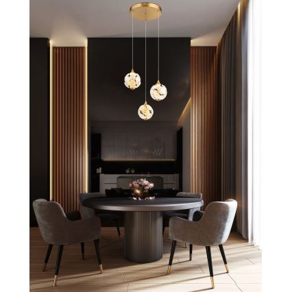 Globo - Suspension LED sur câble LED/24W/230V 3000K dorée