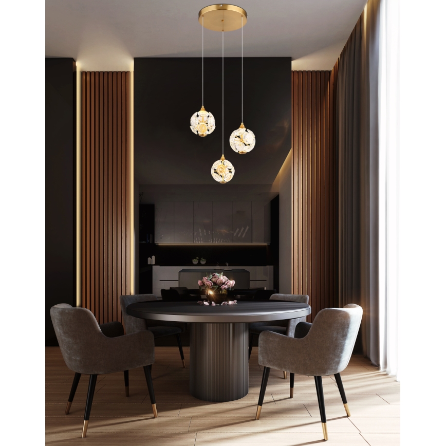 Globo - Suspension LED sur câble LED/24W/230V 3000K dorée