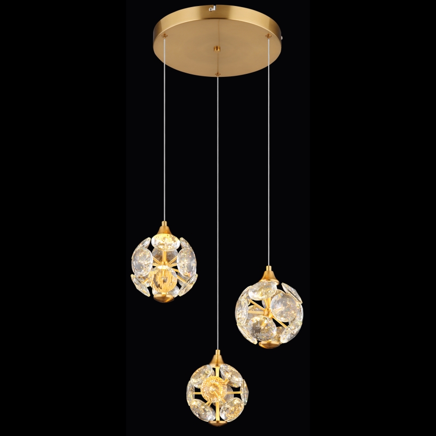 Globo - Suspension LED sur câble LED/24W/230V 3000K dorée