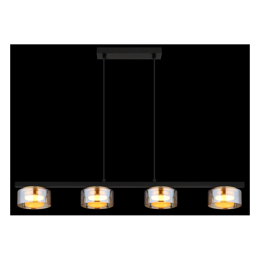 Globo - Suspension filaire LED 4xGX53/6W/230V fumé/marron