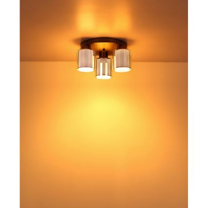 Globo - Plafondlamp 3xE27/60W/230V glanzend chroom Ø 34,5 cm