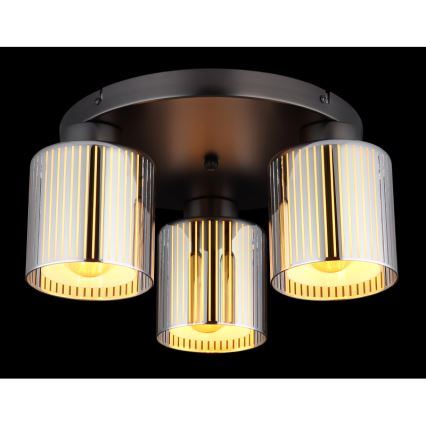 Globo - Plafonnier 3xE27/60W/230V chrome brillant Ø 34,5 cm