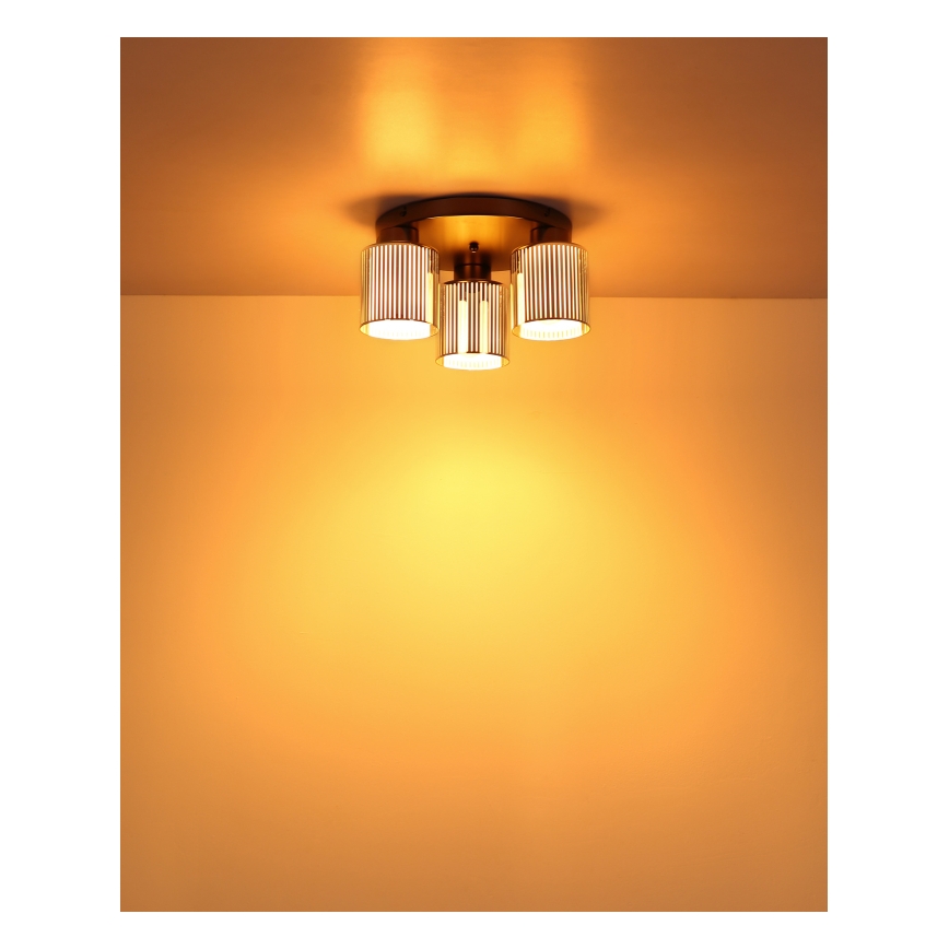 Globo - Plafonnier 3xE27/60W/230V chrome brillant Ø 34,5 cm