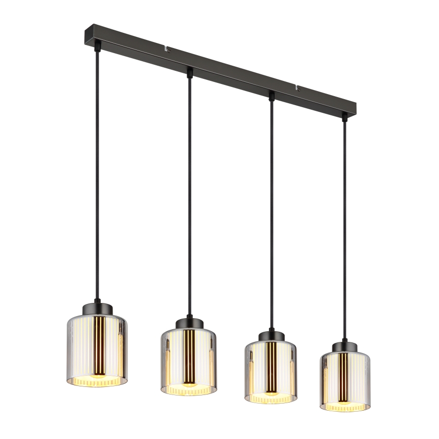 Globo - Hanglamp aan een koord 4xE27/60W/230V glanzend chroom
