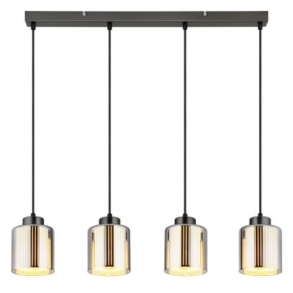 Globo - Hanglamp aan een koord 4xE27/60W/230V glanzend chroom