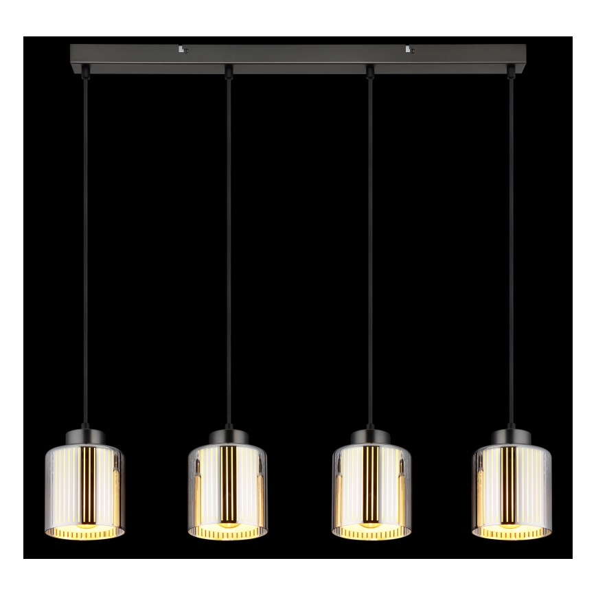 Globo - Hanglamp aan een koord 4xE27/60W/230V glanzend chroom