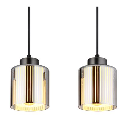 Globo - Hanglamp aan een koord 4xE27/60W/230V glanzend chroom