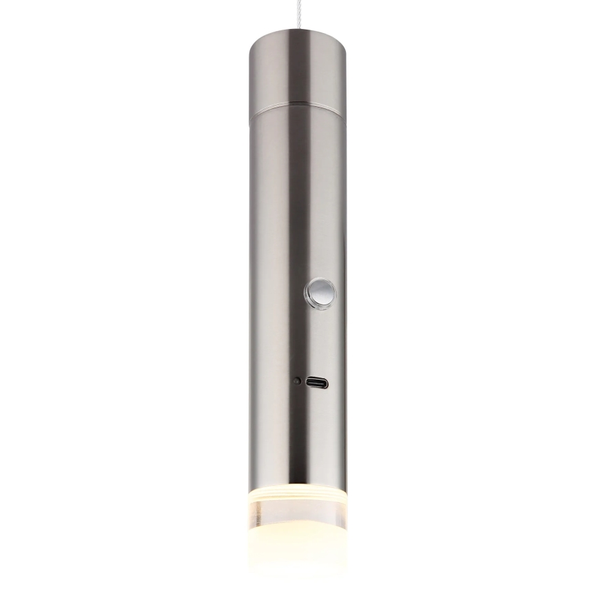 Globo - Lampe LED tactile rechargeable dimmable 2 en 1 LED/2W/230/5V chrome mat