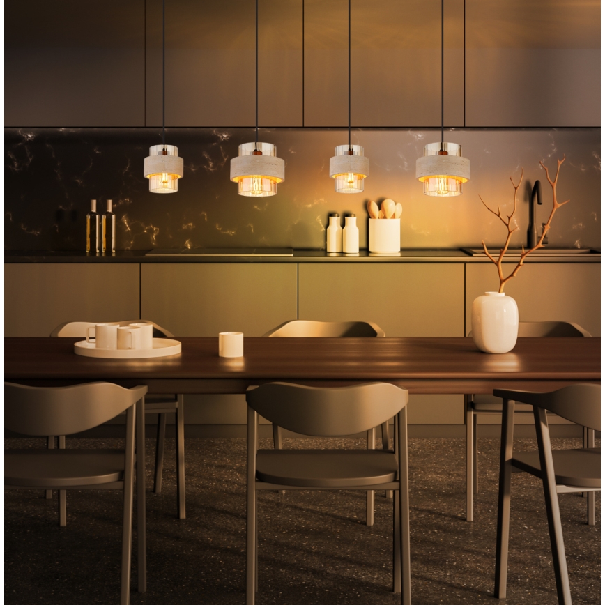 Globo - Suspension sur câble 4xE27/40W/230V