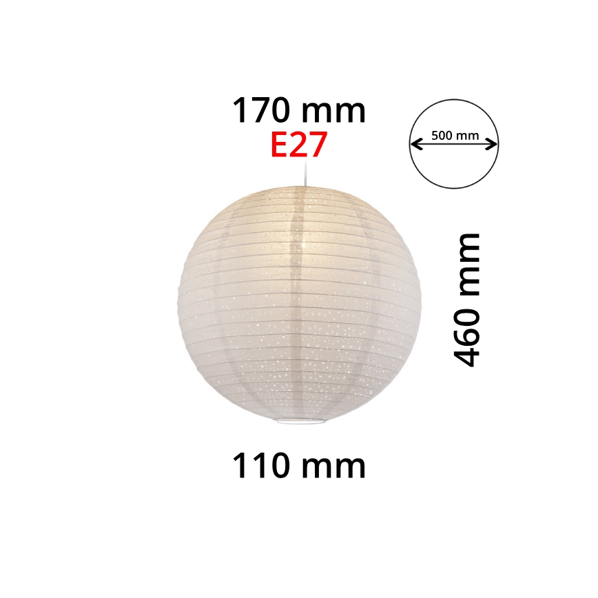 GLOBO 16911 - Abat-jour pour suspension VARYS E27 pr.50 cm