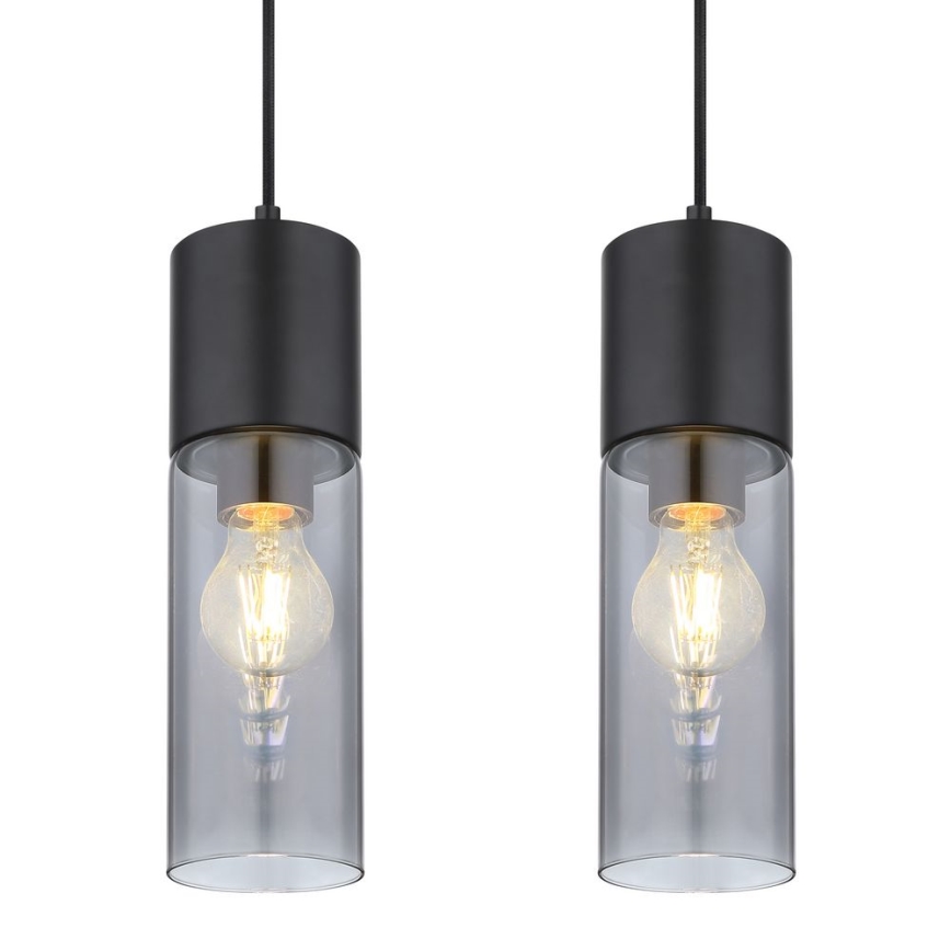 Globo - Hanglamp aan een koord 4xE27/25W/230V zwart