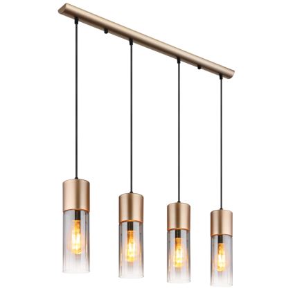 Globo - Suspension sur câble 4xE27/25W/230V, finition bronze
