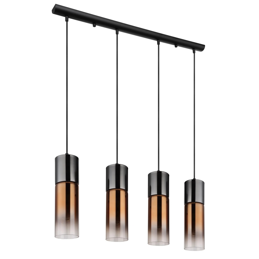 Globo - Hanglamp aan een koord 4xE27/25W/230V zwart/koper