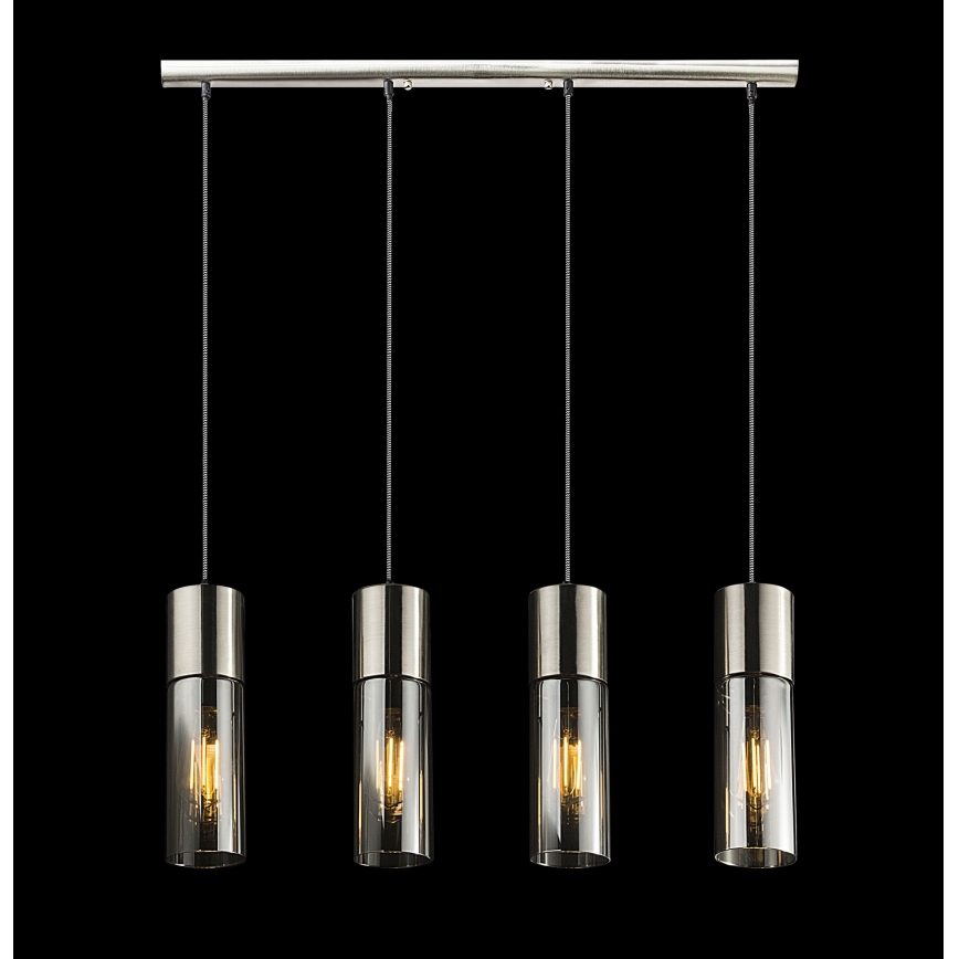 Globo - Suspension filaire 4xE27/25W/230V chrome mat