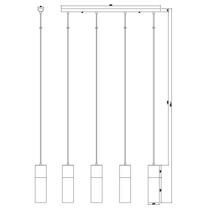 Globo - Suspension filaire 4xE27/25W/230V chrome mat
