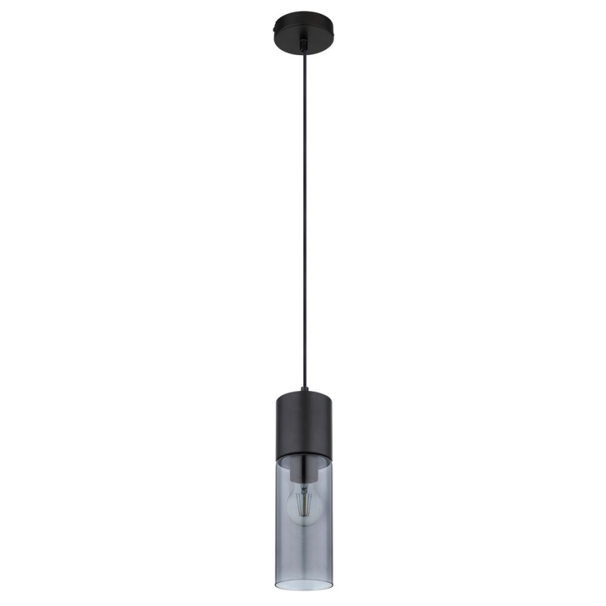 Globo - Hanglamp aan een koord 1xE27/25W/230V diameter 10,5 cm zwart