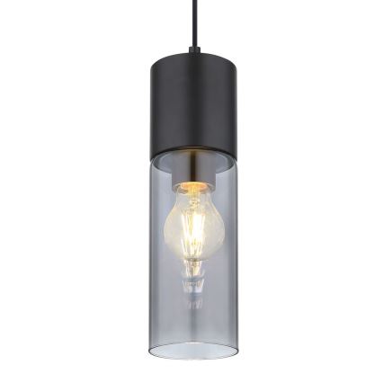 Globo - Hanglamp aan een koord 1xE27/25W/230V diameter 10,5 cm zwart
