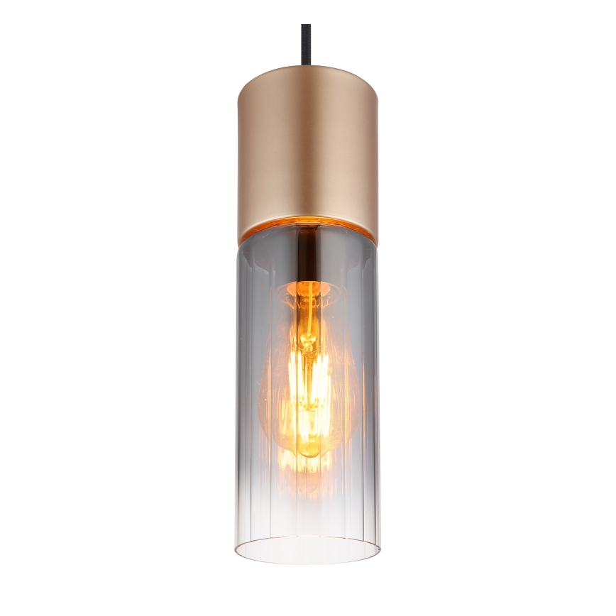 Globo - Suspension sur câble 1xE27/25W/230V bronze Ø 10,5 cm