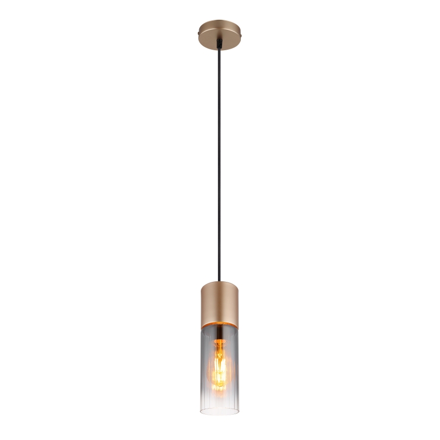 Globo - Suspension sur câble 1xE27/25W/230V bronze Ø 10,5 cm