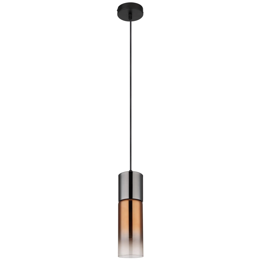 Globo - Hanglamp aan een koord 1xE27/25W/230V diameter 10,5 cm zwart/koper