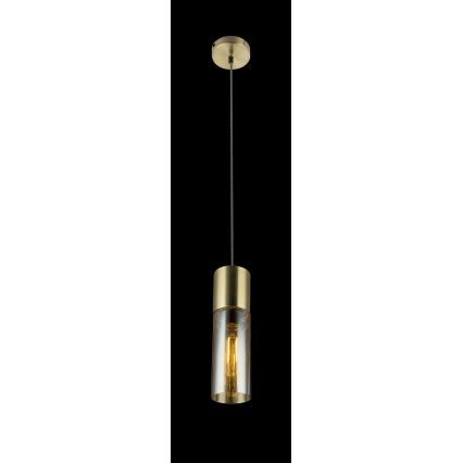 Globo - Hanglamp aan een koord 1xE27/25W/230V diameter 10,5 cm messing