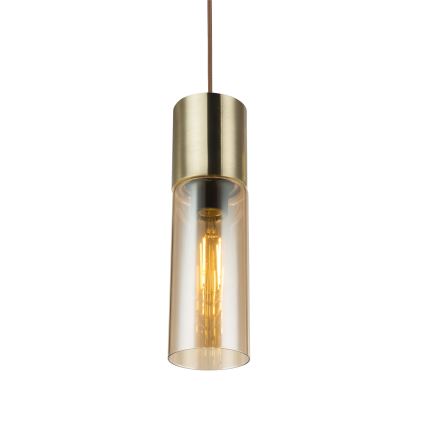 Globo - Hanglamp aan een koord 1xE27/25W/230V diameter 10,5 cm messing