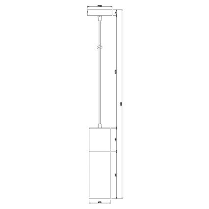 Globo - Hanglamp aan een koord 1xE27/25W/230V diameter 10,5 cm messing