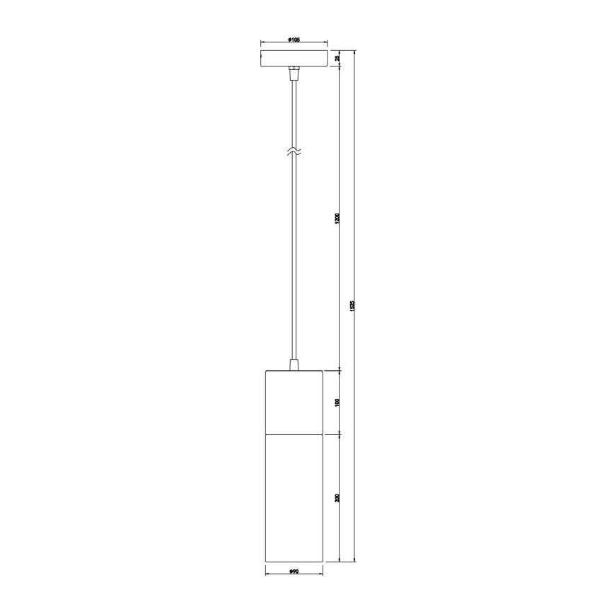 Globo - Hanglamp aan een koord 1xE27/25W/230V diameter 10,5 cm messing