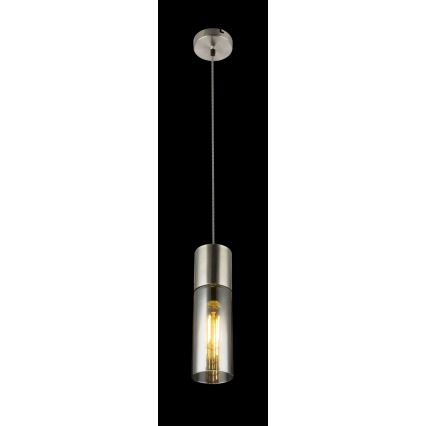 Globo - Hanglamp aan een koord 1xE27/25W/230V diameter 10,5 cm mat chroom