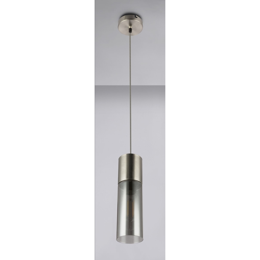 Globo - Hanglamp aan een koord 1xE27/25W/230V diameter 10,5 cm mat chroom