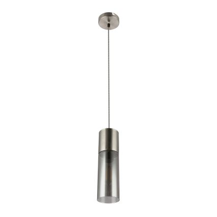 Globo - Hanglamp aan een koord 1xE27/25W/230V diameter 10,5 cm mat chroom